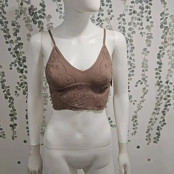 New Free People Movement Candy Seamless Bralette with lace detailing Sz XS/S - Picture 4 of 9